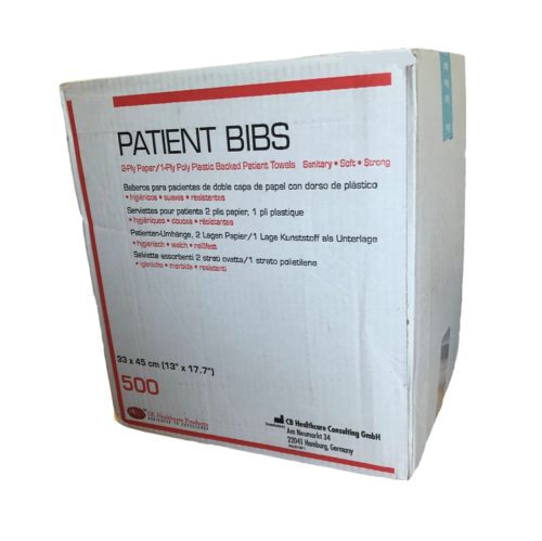DEHP Disposable Patient Bibs 3 Ply Green (500pk) - Image 2