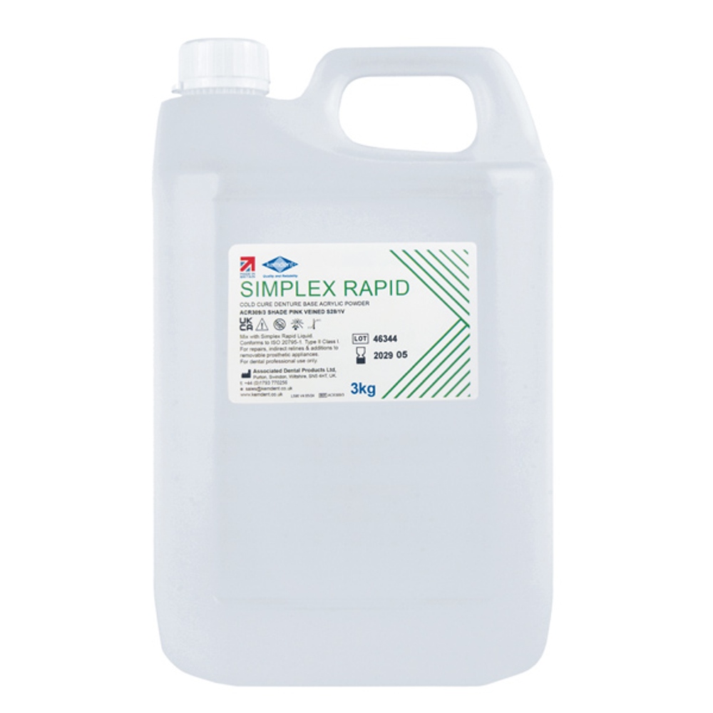 Kemdent Simplex Rapid Repair Acrylic Powder Pink Veined (3Kg ...