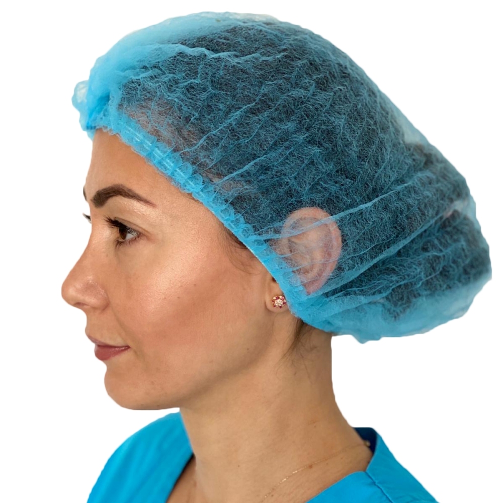 Mob Cap in BLUE & 4 other colours complete hair covering 100 per bag one size 