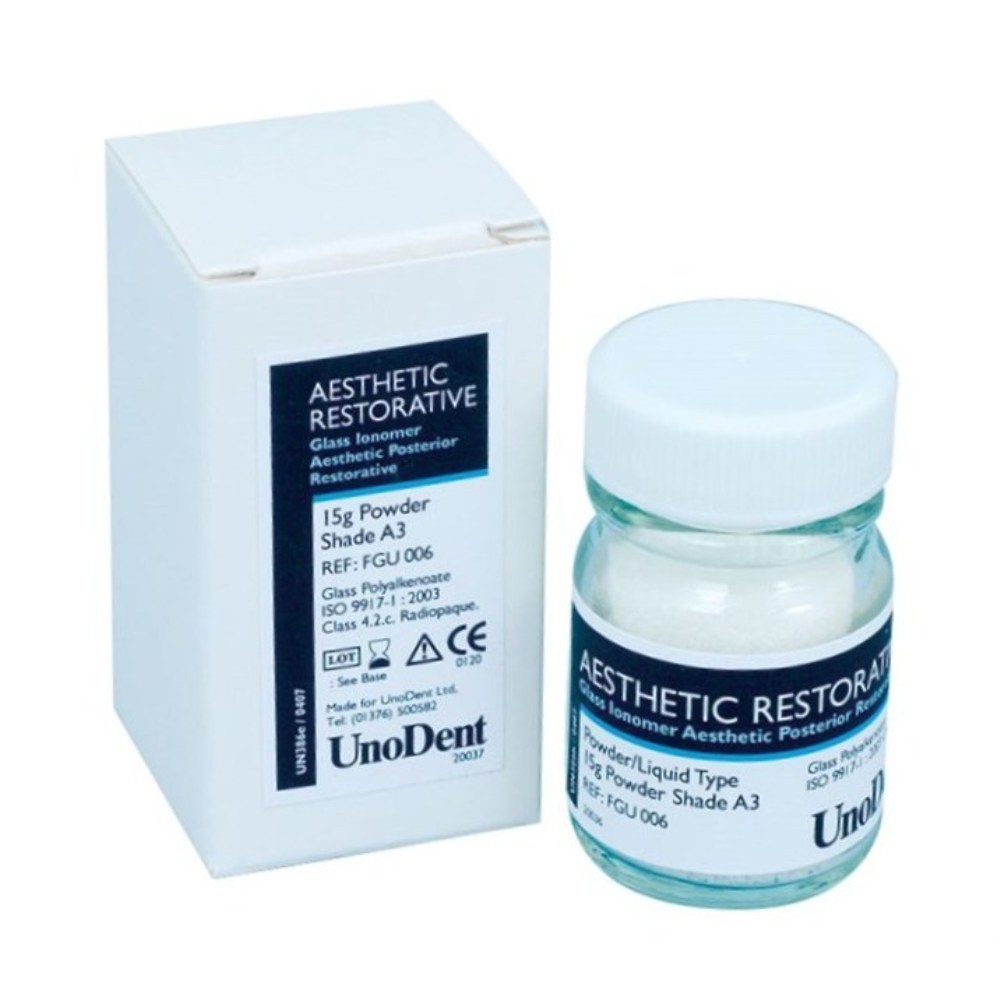UnoDent Aesthetic Restorative Glass Ionomer Powder A3 (15g)