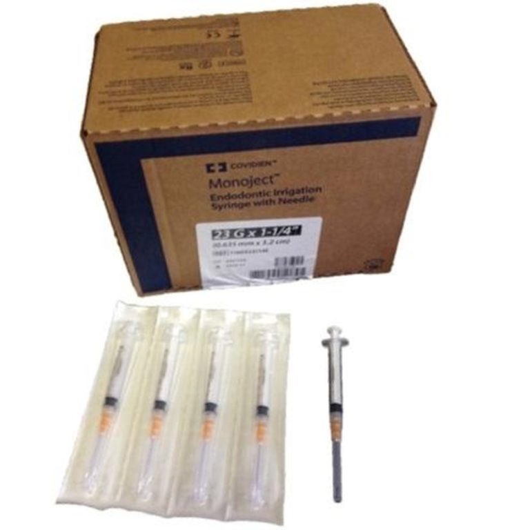 Disposable Monoject Endodontic Syringe With Needle 23G (100pk