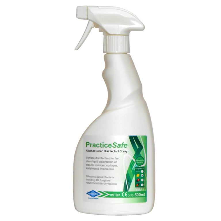 PracticeSafe Alcohol Based Surface Disinfectant & Cleaner (500ml