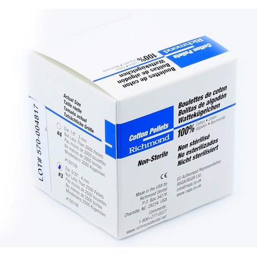 Richmond Pure Cotton Pellets Number 3 (2500pk) LavaDent Online